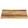 vidaXL Dessus de Table Bord Vivant 40x40x2,5 cm Bois de manguier Brut, Dessus de Table en Bois, Dessus de Table d'appoint, Dessu