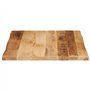 vidaXL Dessus de Table Bord Vivant 60x60x2,5 cm Bois de manguier Brut, Dessus de Table en Bois, Dessus de Table d'appoint, Dessu