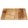 vidaXL Dessus de Table Bord Vivant 70x60x2,5 cm Bois de manguier Brut, Dessus de Table en Bois, Dessus de Table d'appoint, Dessu