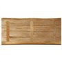 vidaXL Dessus de table bord vivant 100x40x3,8 cm bois de manguier brut, dessus de table en bois, dessus de table d'appoint, dess