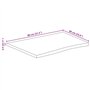vidaXL Dessus de Table en Bois Massif de Manguier - 80x60x2,5 cm - Bord Vivant - Table d'Appoint à Bord Vif