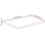 vidaXL Dessus de Table en Bois Massif de Manguier 70x60x3,8 cm à Bord Vivant - Table d'Appoint à Bord Vif