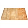vidaXL Dessus de Table en Bois Massif de Manguier 70x60x3,8 cm à Bord Vivant - Table d'Appoint à Bord Vif