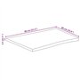 vidaXL Dessus de Table 80x60x2,5 cm Bord Vivant Bois Massif manguier