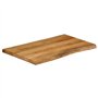 vidaXL Dessus de Table 80x60x2,5 cm Bord Vivant Bois Massif manguier