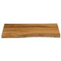 vidaXL Dessus de Table 80x60x2,5 cm Bord Vivant Bois Massif manguier