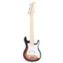 vidaXL Guitare Électrique pour Enfants et Sac, Instrument de Musique pour Débutants avec Ceinture, Guitare avec Housse, Marron e