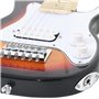 vidaXL Guitare Électrique pour Enfants et Sac, Instrument de Musique pour Débutants avec Ceinture, Guitare avec Housse, Marron e