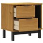 vidaXL Table de Chevet FLAM 49x35x50 cm Bois de pin Massif, Table de Chevet, tiroir de Chevet, Table d'appoint, mobilier de Cham