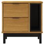 vidaXL Table de Chevet FLAM 49x35x50 cm Bois de pin Massif, Table de Chevet, tiroir de Chevet, Table d'appoint, mobilier de Cham