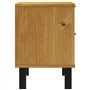 vidaXL Table de Chevet FLAM 49x35x50 cm Bois de pin Massif, Table de Chevet, tiroir de Chevet, Table d'appoint, mobilier de Cham