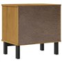 vidaXL Table de Chevet FLAM 49x35x50 cm Bois de pin Massif, Table de Chevet, tiroir de Chevet, Table d'appoint, mobilier de Cham