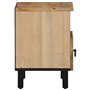 vidaXL Table de Chevet, Armoire de Nuit avec Tiroir, Table de Téléphone, Meuble de Rangement Chambre Salon, Rétro, Bois de Mangu