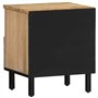 vidaXL Table de Chevet, Armoire de Nuit avec Tiroir, Table de Téléphone, Meuble de Rangement Chambre Salon, Rétro, Bois de Mangu