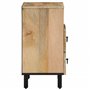 vidaXL Table de Chevet, Armoire de Nuit avec Tiroirs, Table de Télévision, Meuble de Rangement Chambre, Rétro, Bois de Manguier 