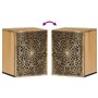 vidaXL Armoire de Salle de Bain Murale, Placard Suspendue avec Compartiment, Meuble Flottante de Rangement, Rétro, Bois Massif d