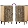 vidaXL Armoire Latérale, Buffet avec Porte, Meuble de Rangement Salon Chambre à Coucher Salle à Manger, Rétro, Bois Massif de Ma