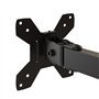 vidaXL Support de Moniteur Triple, Support d'Écran PC avec Hauterur Réglable, Bras pour Moniteur d’Ordinateur Bureau, Noir Acier