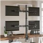 vidaXL Support de Moniteur, Support d'Écran PC avec Hauterur Réglable, Bras pour Moniteur d’Ordinateur Bureau, Noir Acier VESA 7