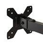 vidaXL Support de Moniteur, Support d'Écran PC avec Hauterur Réglable, Bras pour Moniteur d’Ordinateur Bureau, Noir Acier VESA 7