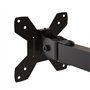vidaXL Support de Moniteur, Support d'Écran PC avec Hauterur Réglable, Bras pour Moniteur d’Ordinateur Bureau, Noir Acier VESA 7