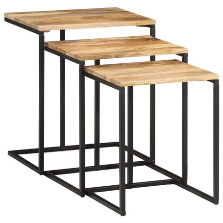 vidaXL Tables Gigognes 3 pcs