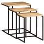 vidaXL Tables Gigognes 3 pcs