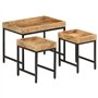 vidaXL Tables Basses Gigognes 3pcs