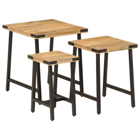 vidaXL Tables Basses Gigognes 3 pcs