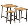 vidaXL Tables Basses Gigognes 3 pcs