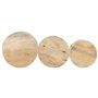 vidaXL Tables de Bar Forme Tambour 3 pcs Bois de manguier Massif Brut, Table de Bar, Table de Bar de Jardin, Table de Bar de Bal