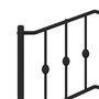 vidaXL Tête de Lit, Accessoire de Lit avec Pieds, Tête de Cadre de Lit, Meuble de Chambre à Coucher Maison Intérieur, Métal Noir