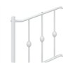 vidaXL Tête de Lit, Accessoire de Lit avec Pieds, Tête de Cadre de Lit, Meuble de Chambre à Coucher Maison Intérieur, Métal Blan