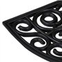 vidaXL Tapis de Porte, Paillasson Antidérapant, Tapis de Sol Entrée Jardin Cuisine Restaurant Garage, Moderne, Demi-Rond 45x75 c