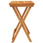 vidaXL Table Pliable de Jardin 50x36x60 cm Bois d'acacia Solide, Table, Table de Patio, Table de Pique-Nique, Table d'extérieur,