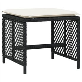 vidaXL Lot de 4 Tabourets de Jardin avec Coussins