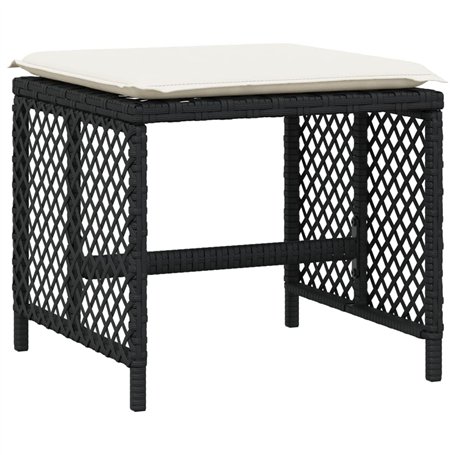 vidaXL Lot de 4 Tabourets de Jardin avec Coussins