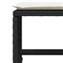 vidaXL Lot de 4 Tabourets de Jardin avec Coussins, Chaises de Patio, Sièges de Terrasse, Meubles d'Extérieur Arrière-Cour, Noir 
