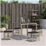 vidaXL Lot de 4 Tabourets de Jardin avec Coussins