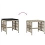 vidaXL Lot de 4 Tabourets de Jardin avec Coussins, Chaises de Patio, Sièges de Terrasse, Meubles d'Extérieur, Gris Clair Résine 