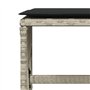 vidaXL Lot de 4 Tabourets de Jardin avec Coussins, Chaises de Patio, Sièges de Terrasse, Meubles d'Extérieur, Gris Clair Résine 