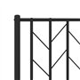 vidaXL Tête de Lit, Accessoire de Lit avec Pieds, Tête de Cadre de Lit, Meuble de Chambre à Coucher Maison Intérieur, Métal Noir