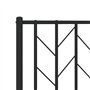 vidaXL Tête de Lit, Accessoire de Lit avec Pieds, Tête de Cadre de Lit, Meuble de Chambre à Coucher Maison Intérieur, Métal Noir