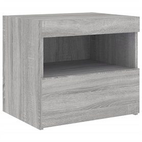 vidaXL Table de Chevet avec Lumières LED