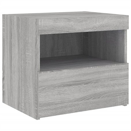 vidaXL Table de Chevet avec Lumières LED
