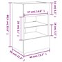 vidaXL Meubles TV muraux et lumières LED 2pcs Sonoma Gris 40x30x60,5cm