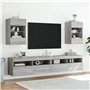 vidaXL Meubles TV muraux et lumières LED 2pcs Sonoma Gris 40x30x60,5cm