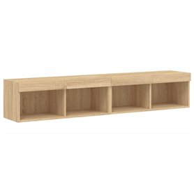 vidaXL Meubles TV avec Lumières LED 2 pcs