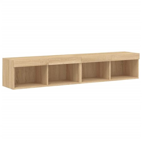 vidaXL Meubles TV avec Lumières LED 2 pcs