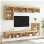 vidaXL Meubles TV avec Lumières LED 2 pcs, Armoires de Télévision Murales, Meubles Télé Suspendus avec Rangement Salon, Moderne,